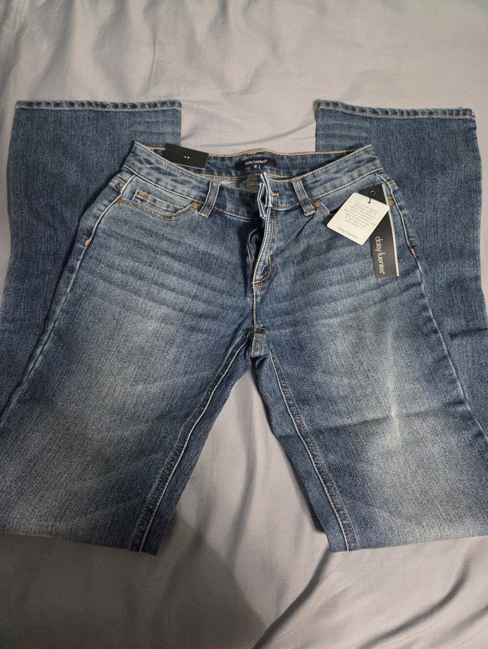 Daisy Fuentes Mid Rise Boith Cut Jeans, Size:2